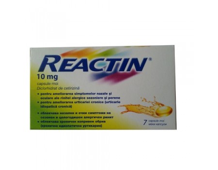 REACTIN 10 mg. 7 capsules